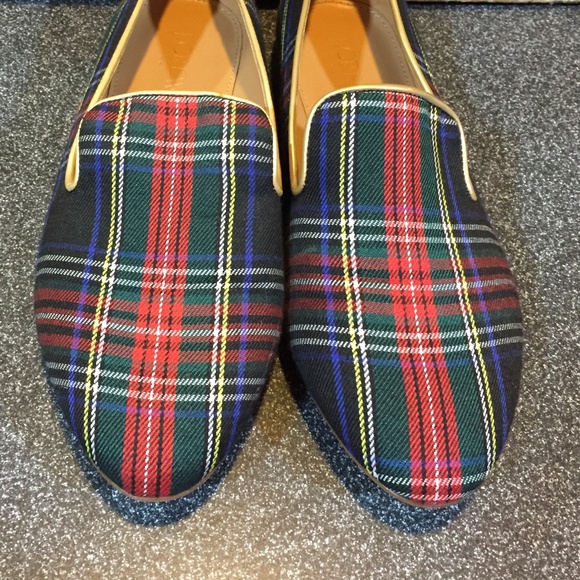 J. Crew Plaid Flats in Red, Green, and Blue - Picture 5 of 13